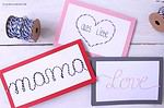 DIY Karte mit Schnurmotiv zum Muttertag