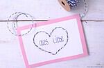 DIY Karte mit Schnurmotiv zum Muttertag