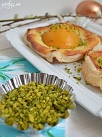 Pfirsich-Küchlein für den Ostertisch