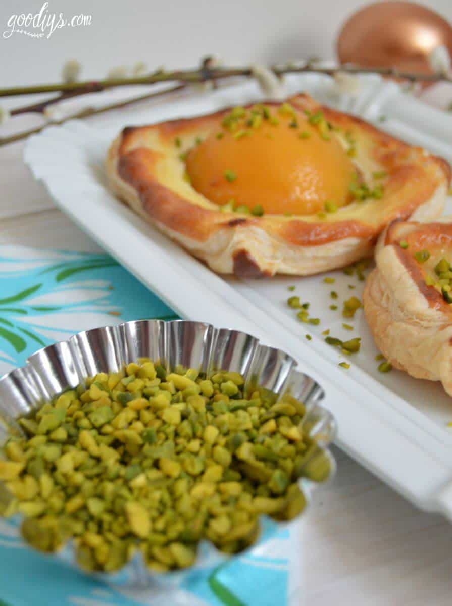 Pfirsich-Küchlein für den Ostertisch