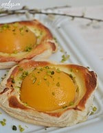 Pfirsich-Küchlein für den Ostertisch