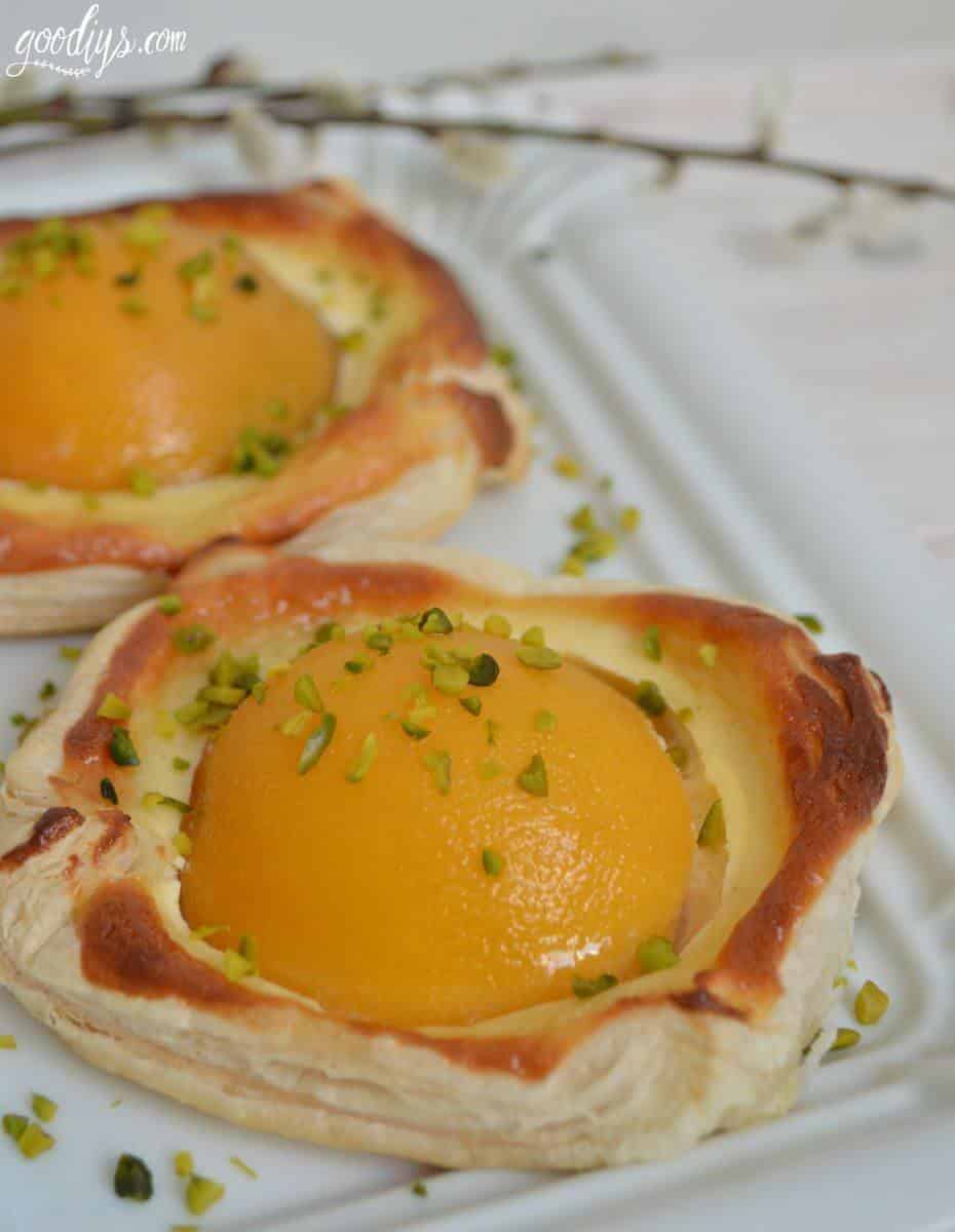 Pfirsich-Küchlein für den Ostertisch