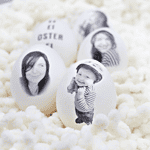Osterdekoration mit Stammbaum