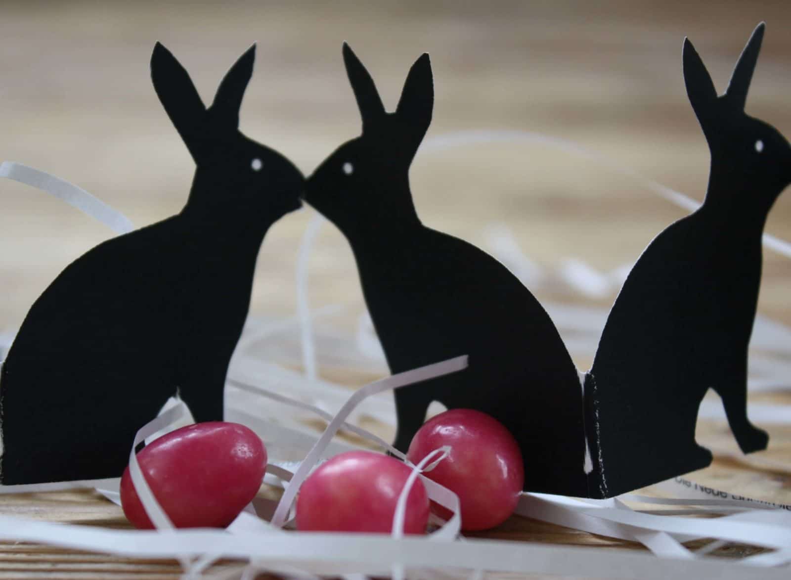 Osterhasenduo in Schwarz