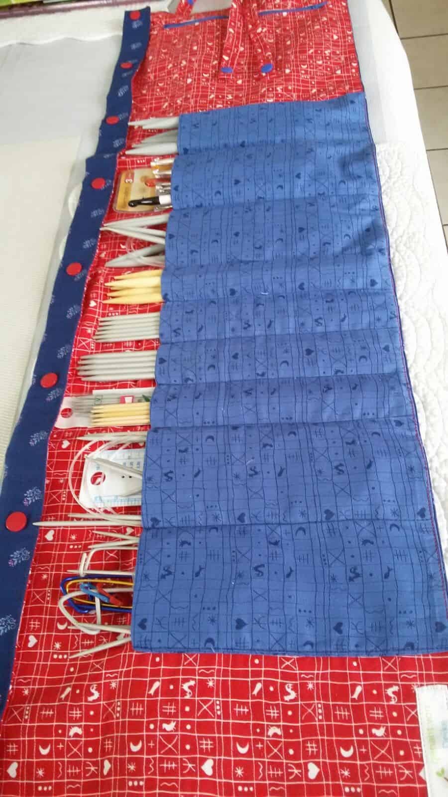 Tasche für Häkelnadeln / Stricknadeln