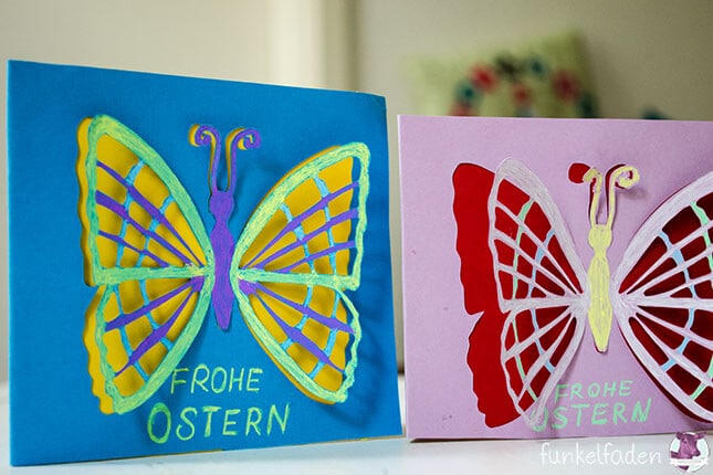 Plotterfreebie – Osterkarten mit Schmetterling