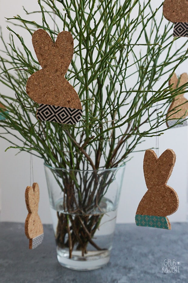 DIY: Osterhasenanhänger aus Kork