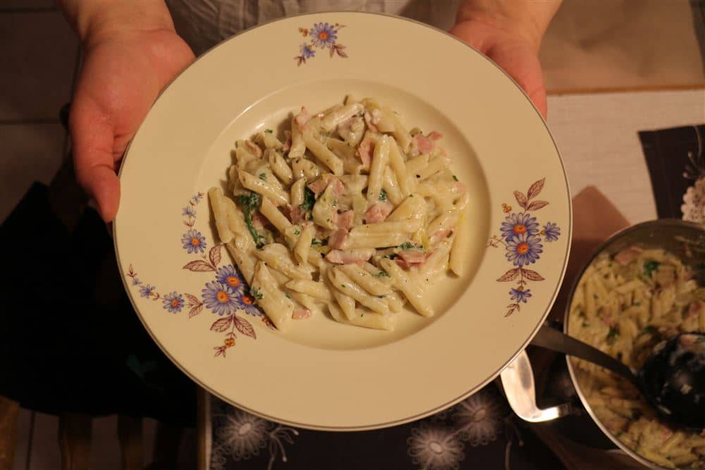 One Pot Pasta mit Chicorée und Ziegenkäse