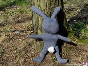 Nähanleitung & Schnittmuster für ein Hasen-Kuscheltier