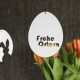 3 Vorlagen für schnelle & schlichte Osterdeko aus Papier: Osterhase & Tulpe & „Frohe Ostern“