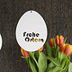 3 Vorlagen für schnelle & schlichte Osterdeko aus Papier: Osterhase & Tulpe & „Frohe Ostern“