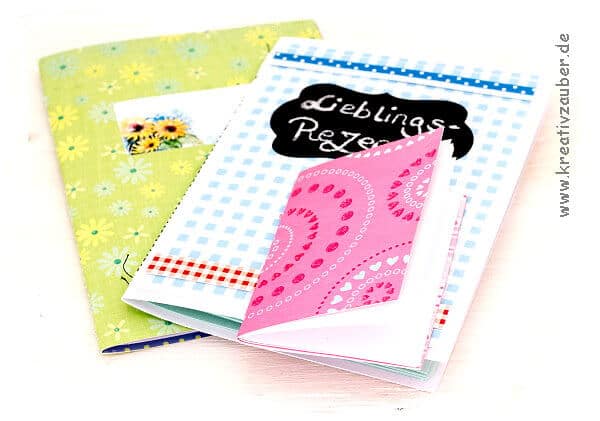 Papier nähen: kleine Notizheftchen