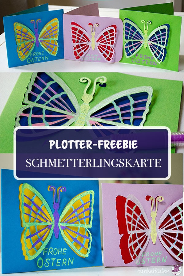 Plotterfreebie – Osterkarten mit Schmetterling