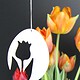 3 Vorlagen für schnelle & schlichte Osterdeko aus Papier: Osterhase & Tulpe & „Frohe Ostern“