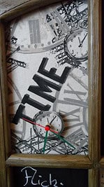 Upcycling, vom Fensterrahmen zum Memoboard mit Uhr