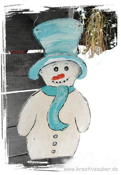 Schneemann Bastelvorlage