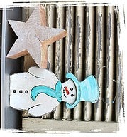 Schneemann Bastelvorlage