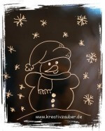 Winterfenster bemalen mit Kreidemarker