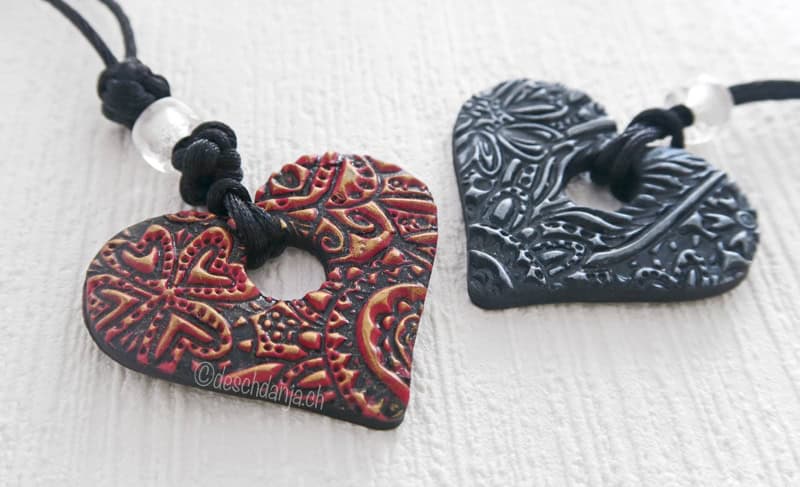 Fimo Schmuck mit der Texturmatte
