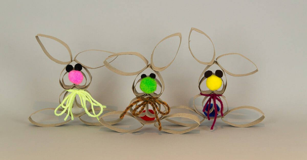 Osterhase – Upcycling mit Toilettenpapierrollen