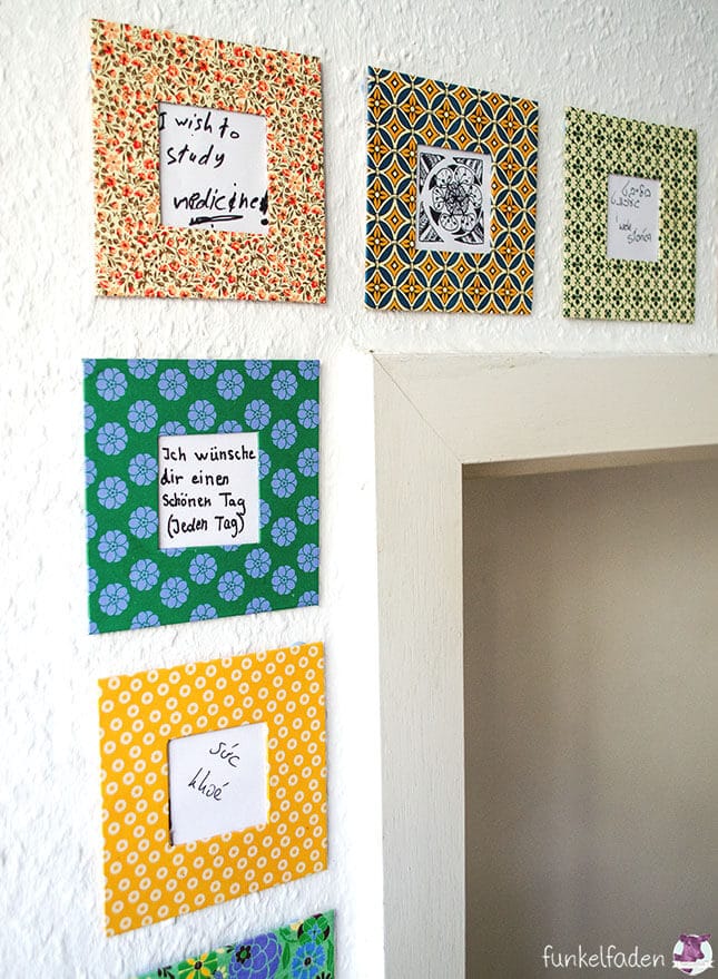 DIY – Bilderrahmen mit Wünschen