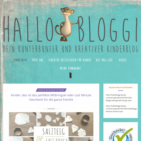 Hallo Bloggi - Dein kunterbunter und kreativer Kinderblog Hallo Bloggi - Dein kunterbunter und kreativer Kinderblog