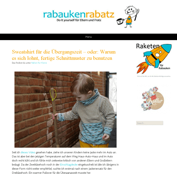 rabaukenrabatz – DIY für Eltern und Fratz