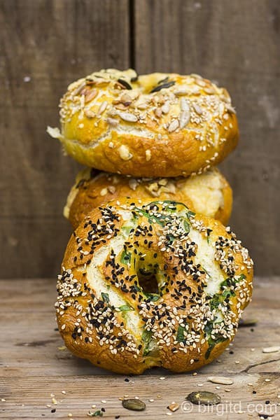 Laugen-Bagels mit Bärlauch, Körnern & viel Geschmack [Birgit D]