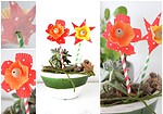 {für Mutti: } Papierblumen aus Muffinförmchen