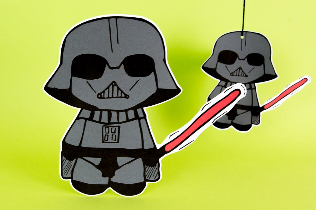 Niedlicher Darth Vader – Plotter freebie, free printable und Video Tutorial – Für Fans