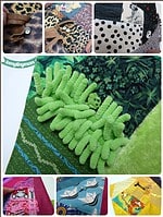 Farben lernen mit Stoffresten
