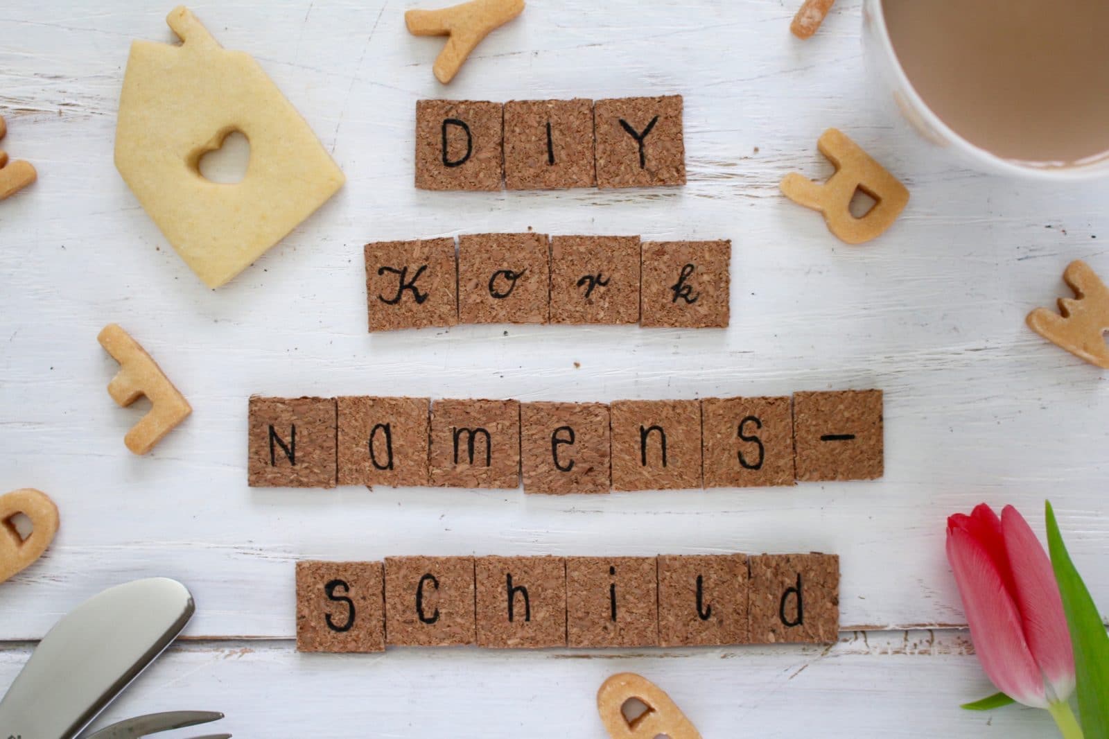 DIY Namensschilder aus Kork - HANDMADE Kultur