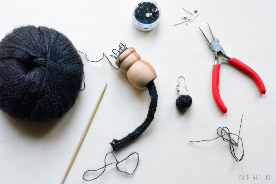 DIY Strickliesel-Ohrringe – super anhänglich