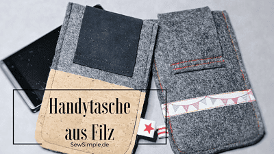 Nähanleitung: Handytasche aus Filz | gratis Schnittmuster