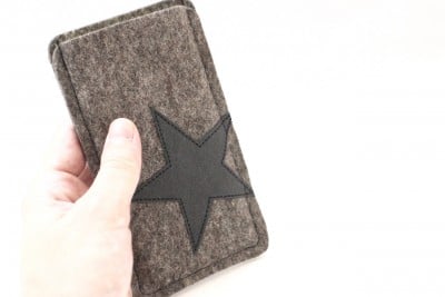 Handytasche mit Stern aus SnapPap, Maßanfertigung Handytasche mit Stern aus SnapPap, Maßanfertigung