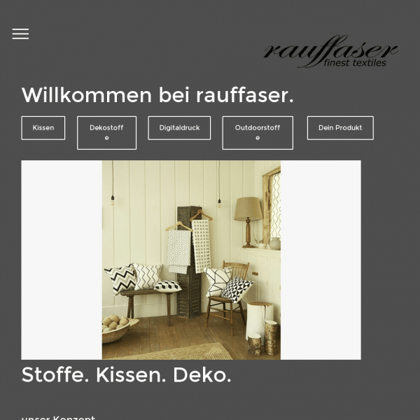Stoffe / Kissen / Digitaldruck / Deko - rauffaser - finest textiles