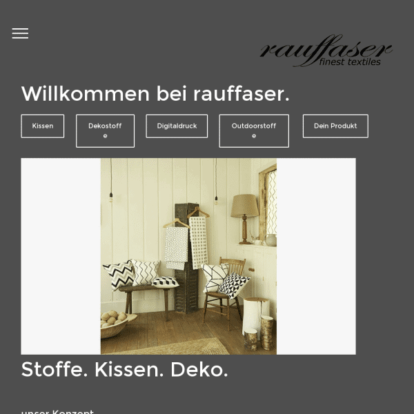 Stoffe / Kissen / Digitaldruck / Deko – rauffaser – finest textiles