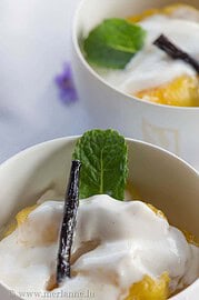 Karamellisierte Ananas mit Vanillejoghurt