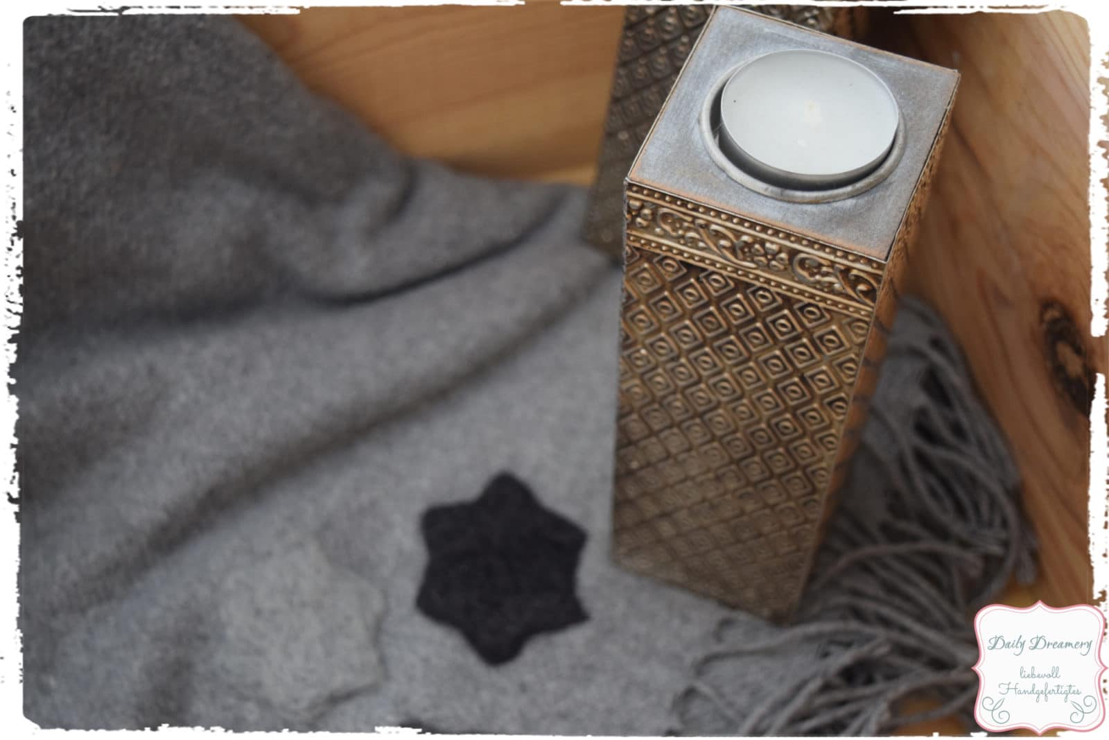 Wolldecke pimpen – ganz easy mit Nadelfilzen