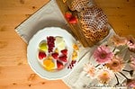 Vanille-Waffeln nach Mamas Rezept und herziges Obst