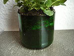 Ein Blumentopf aus Altglas – Upcycling