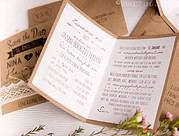 Hochzeitseinladungen aus Kraftpapier – Inkl Vorlage
