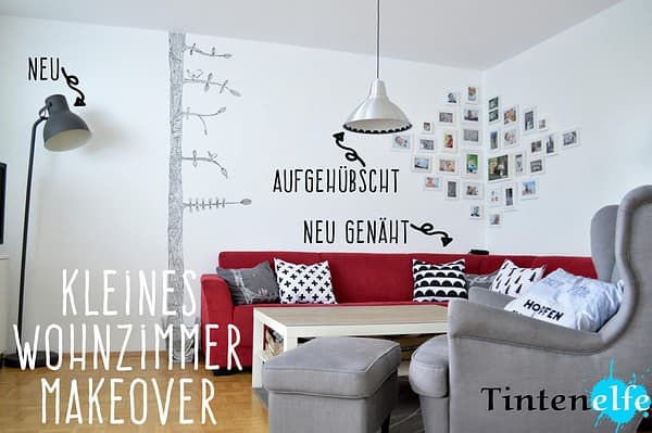 Kleines Wohnzimmer Makeover - Upcycling, Nähen und ein Ikea Hack