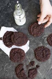 Backen mit Bohnen oder „Life is better with fresh baked cookies!“ – Schokoladen Fudge Cookies mit schwarzen Bohnen