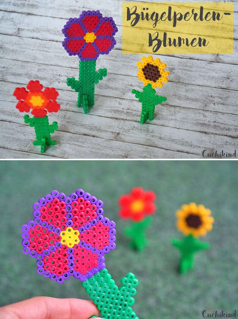 Blumen aus Bügelperlen