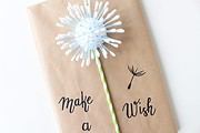 DIY Geschenkverpackung: Pusteblume