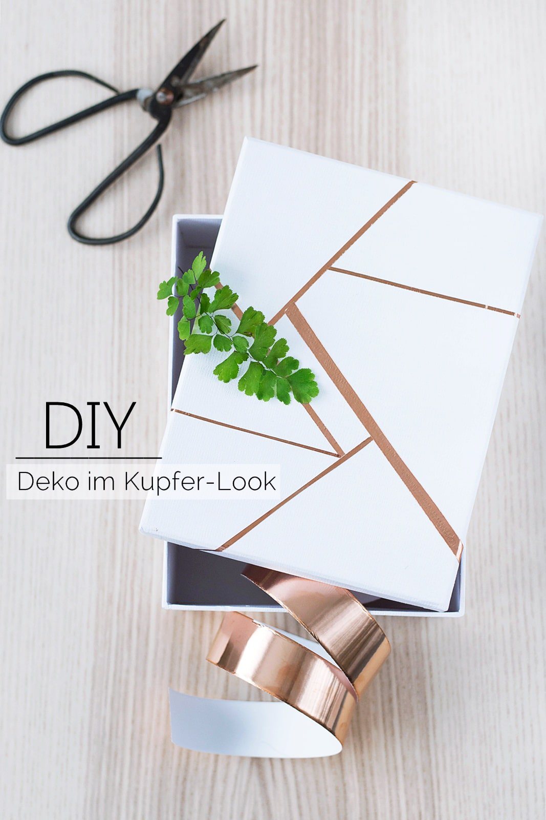 Schnell und unkompliziert: Metallic Akzente mit Kupferschneckenband