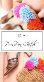 Clutch mit Pom Pons aufpeppen