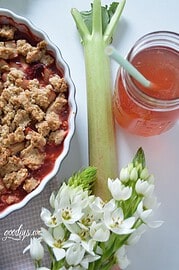 Knuspriger Rhabarber-Erdbeer-Crumble