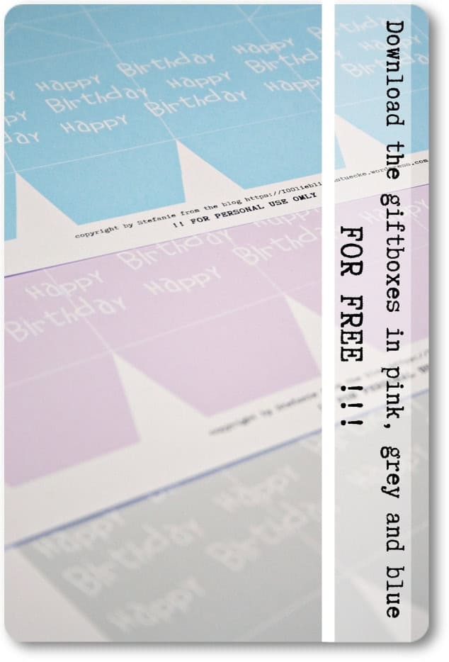 Geschenkboxen „happy birthday“ {Free Printable}